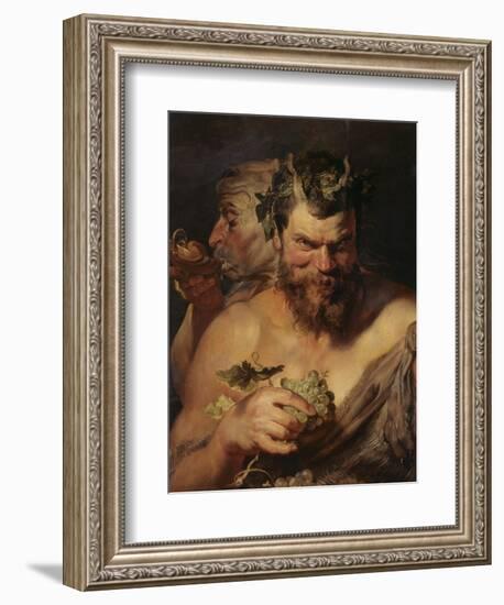 Two Satyrs, about 1615-Peter Paul Rubens-Framed Giclee Print