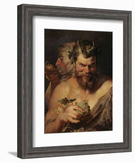 Two Satyrs, about 1615-Peter Paul Rubens-Framed Giclee Print