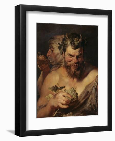 Two Satyrs, about 1615-Peter Paul Rubens-Framed Giclee Print