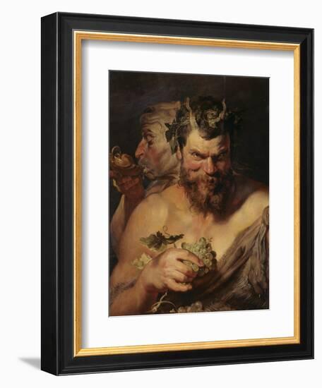 Two Satyrs, about 1615-Peter Paul Rubens-Framed Giclee Print