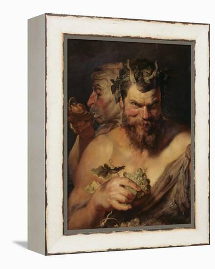 Two Satyrs, about 1615-Peter Paul Rubens-Framed Premier Image Canvas