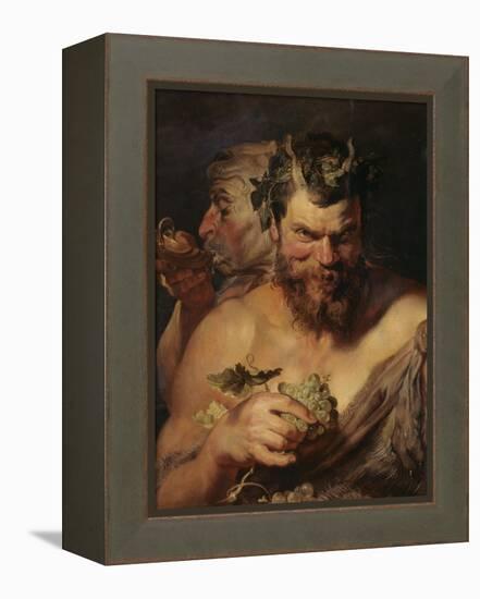Two Satyrs, about 1615-Peter Paul Rubens-Framed Premier Image Canvas