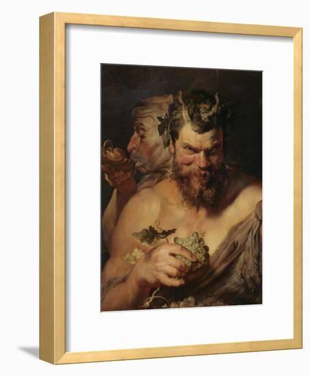 Two Satyrs, about 1615-Peter Paul Rubens-Framed Giclee Print