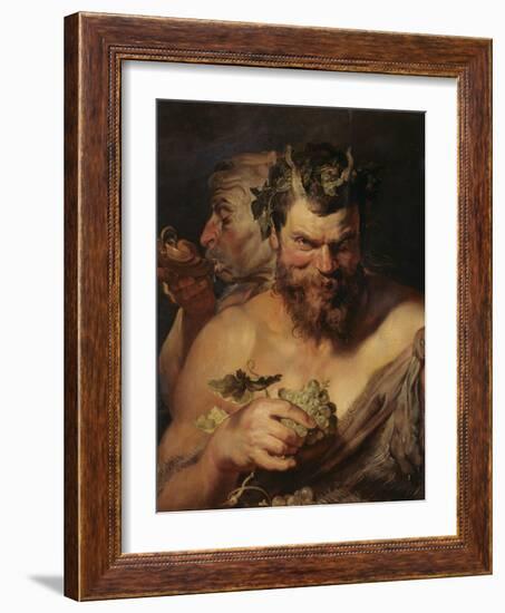 Two Satyrs, about 1615-Peter Paul Rubens-Framed Giclee Print