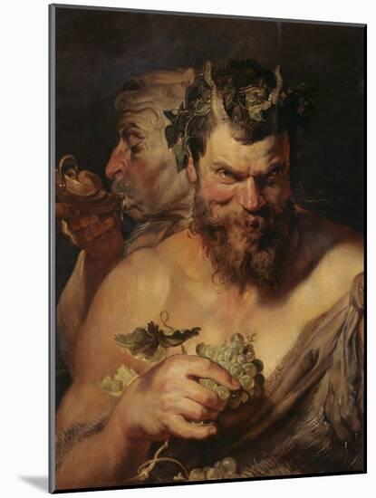 Two Satyrs, about 1615-Peter Paul Rubens-Mounted Giclee Print