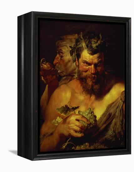 Two Satyrs-Peter Paul Rubens-Framed Premier Image Canvas