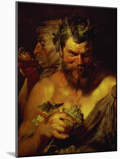 Two Satyrs-Peter Paul Rubens-Mounted Giclee Print