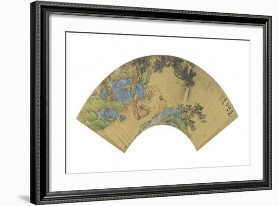 Two Scholars in a Mountainous Landscape, 1656-Lan Ying-Framed Giclee Print