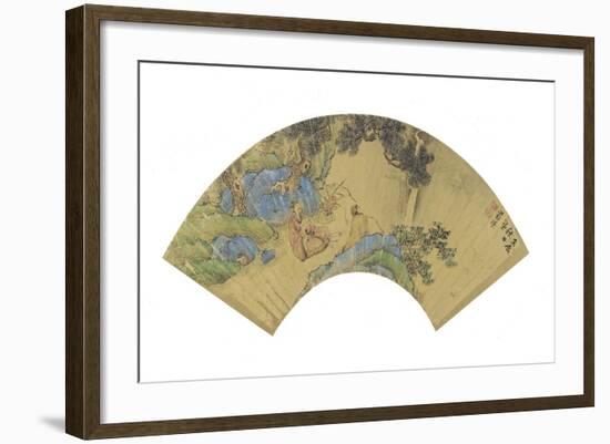 Two Scholars in a Mountainous Landscape, 1656-Lan Ying-Framed Giclee Print