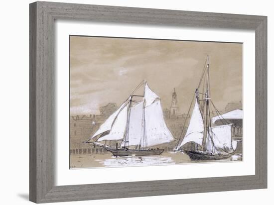 Two Schooners, 1880-Winslow Homer-Framed Giclee Print