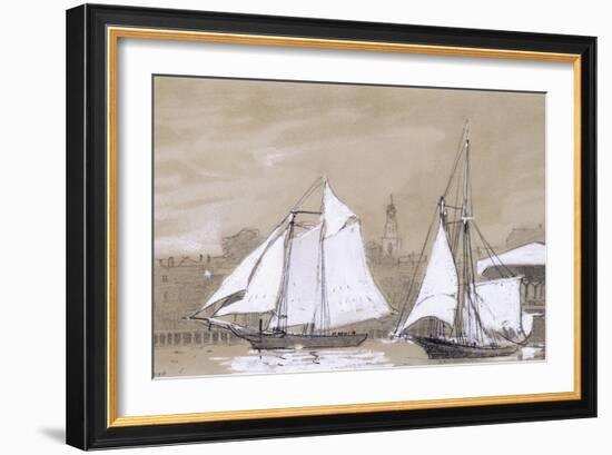 Two Schooners, 1880-Winslow Homer-Framed Giclee Print