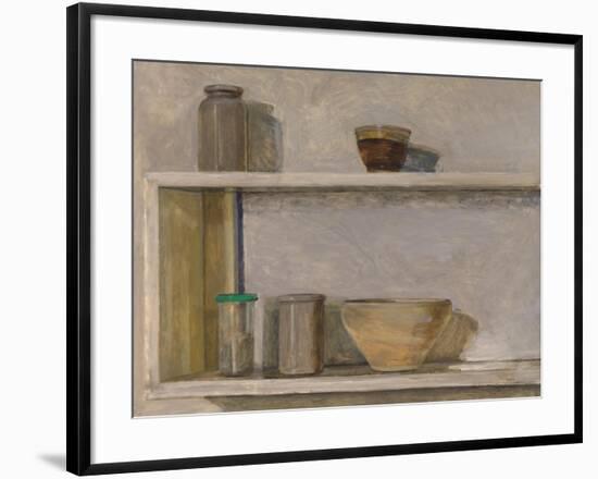 Two Shelves and Bowls-William Packer-Framed Giclee Print