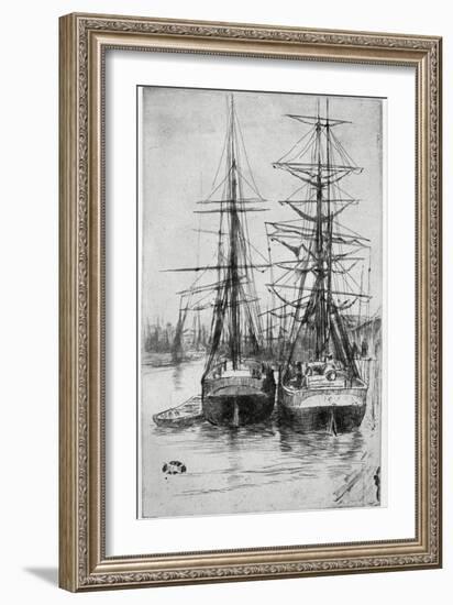 Two Ships, 19th Century-James Abbott McNeill Whistler-Framed Giclee Print