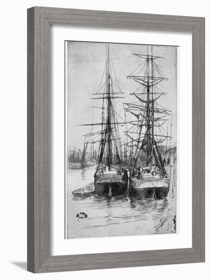 Two Ships, 19th Century-James Abbott McNeill Whistler-Framed Giclee Print