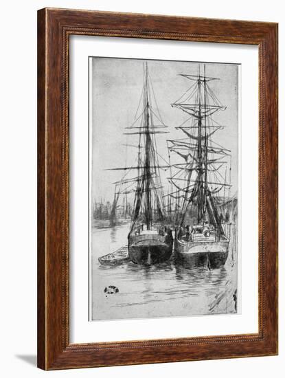 Two Ships, 19th Century-James Abbott McNeill Whistler-Framed Giclee Print