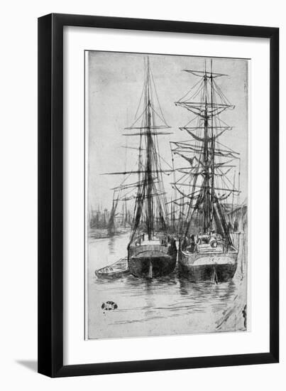 Two Ships, 19th Century-James Abbott McNeill Whistler-Framed Giclee Print
