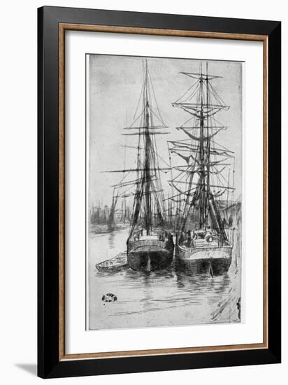 Two Ships, 19th Century-James Abbott McNeill Whistler-Framed Giclee Print