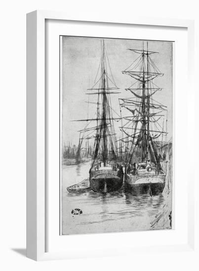 Two Ships, 19th Century-James Abbott McNeill Whistler-Framed Giclee Print