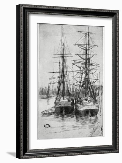 Two Ships, 19th Century-James Abbott McNeill Whistler-Framed Giclee Print