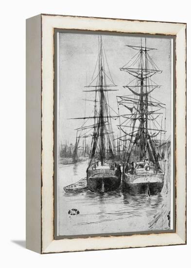 Two Ships, 19th Century-James Abbott McNeill Whistler-Framed Premier Image Canvas