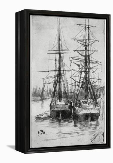 Two Ships, 19th Century-James Abbott McNeill Whistler-Framed Premier Image Canvas