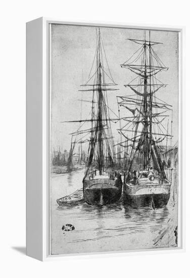 Two Ships, 19th Century-James Abbott McNeill Whistler-Framed Premier Image Canvas