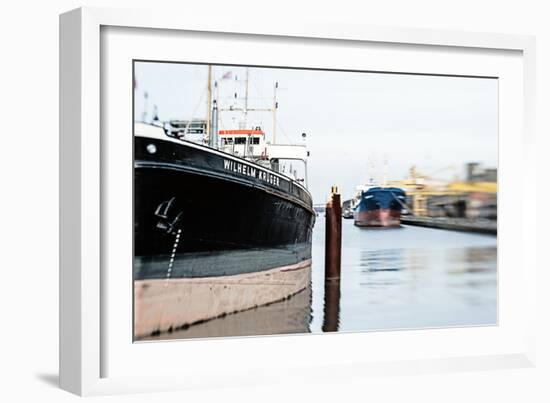 Two Ships in an Industrial Harbour on a Sunny Day-Torsten Richter-Framed Photographic Print