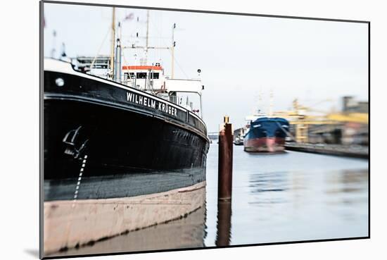 Two Ships in an Industrial Harbour on a Sunny Day-Torsten Richter-Mounted Photographic Print