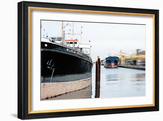 Two Ships in an Industrial Harbour on a Sunny Day-Torsten Richter-Framed Photographic Print