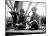 Two Sikh Men Sitting on a Dock, Circa 1913-Asahel Curtis-Mounted Giclee Print