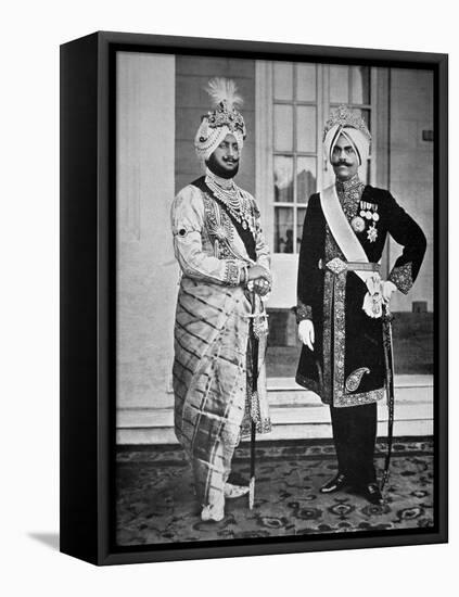 Two Sikh Princes of the Punjab, 20th July 1918 (B/W Photo)-English Photographer-Framed Premier Image Canvas
