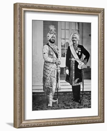 Two Sikh Princes of the Punjab, 20th July 1918 (B/W Photo)-English Photographer-Framed Giclee Print