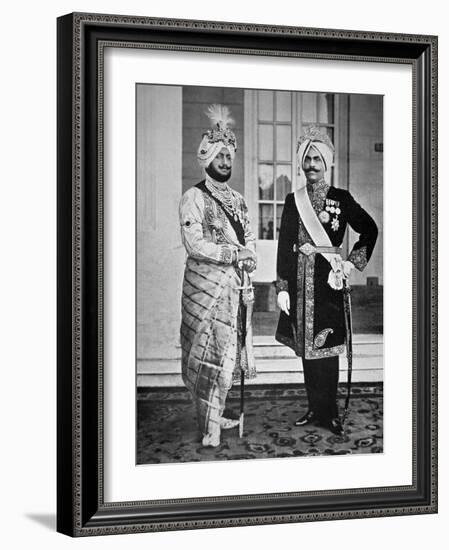 Two Sikh Princes of the Punjab, 20th July 1918 (B/W Photo)-English Photographer-Framed Giclee Print