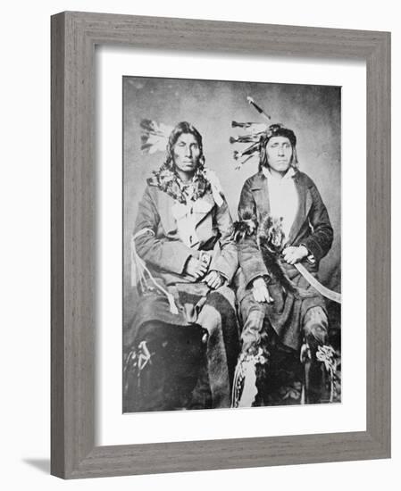 Two Sioux Chiefs, 1862-null-Framed Photographic Print