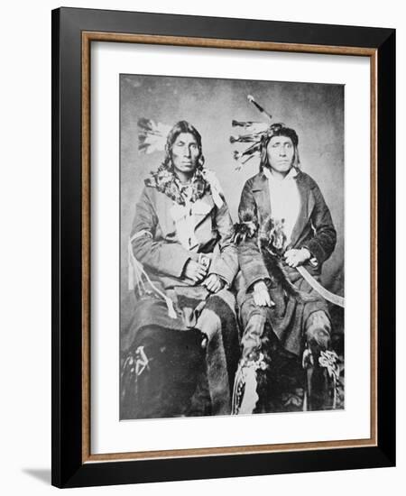 Two Sioux Chiefs, 1862-null-Framed Photographic Print