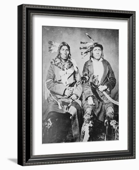 Two Sioux Chiefs, 1862-null-Framed Photographic Print