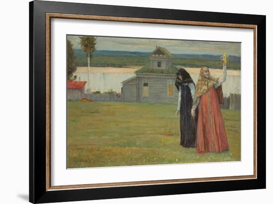 Two Sisters, 1923 (Oil on Canvas)-Mikhail Vasilievich Nesterov-Framed Giclee Print