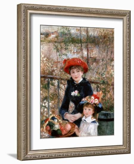 Two Sisters (On the Terrac), 1881-Pierre-Auguste Renoir-Framed Giclee Print