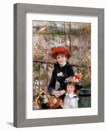 Two Sisters (On the Terrac), 1881-Pierre-Auguste Renoir-Framed Giclee Print