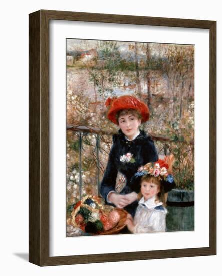 Two Sisters (On the Terrac), 1881-Pierre-Auguste Renoir-Framed Giclee Print