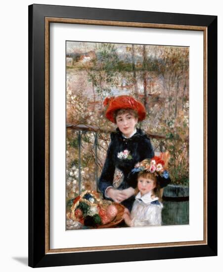 Two Sisters (On the Terrac), 1881-Pierre-Auguste Renoir-Framed Giclee Print