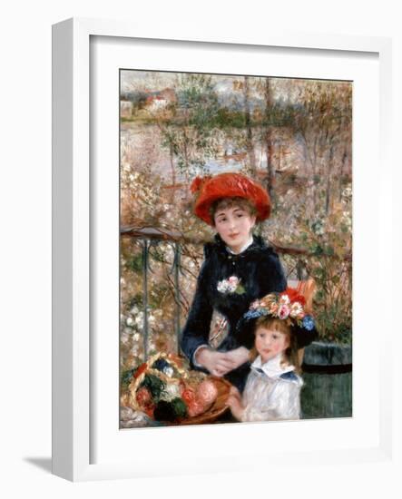 Two Sisters (On the Terrac), 1881-Pierre-Auguste Renoir-Framed Giclee Print