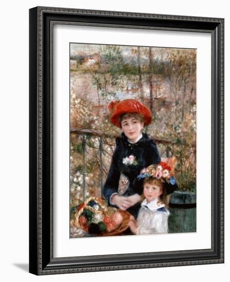 Two Sisters (On the Terrac), 1881-Pierre-Auguste Renoir-Framed Giclee Print