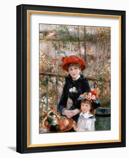 Two Sisters (On the Terrac), 1881-Pierre-Auguste Renoir-Framed Giclee Print