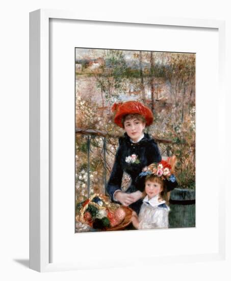 Two Sisters (On the Terrac), 1881-Pierre-Auguste Renoir-Framed Premium Giclee Print