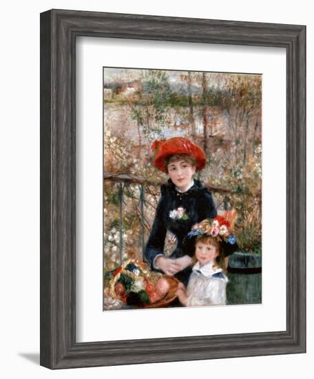 Two Sisters (On the Terrac), 1881-Pierre-Auguste Renoir-Framed Giclee Print