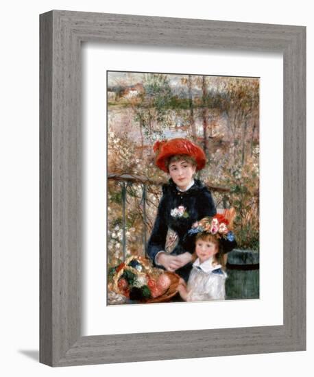 Two Sisters (On the Terrac), 1881-Pierre-Auguste Renoir-Framed Giclee Print