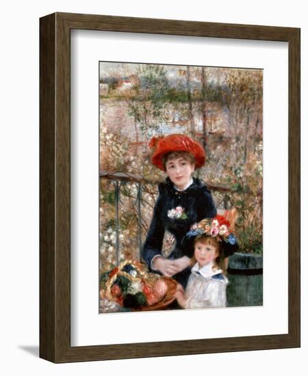 Two Sisters (On the Terrac), 1881-Pierre-Auguste Renoir-Framed Giclee Print