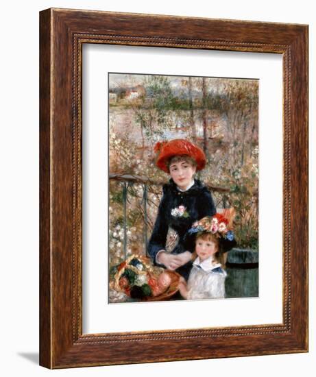 Two Sisters (On the Terrac), 1881-Pierre-Auguste Renoir-Framed Giclee Print