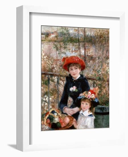 Two Sisters (On the Terrac), 1881-Pierre-Auguste Renoir-Framed Giclee Print